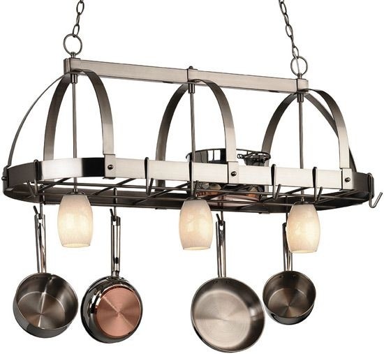 Lighted hanging pot rack 20