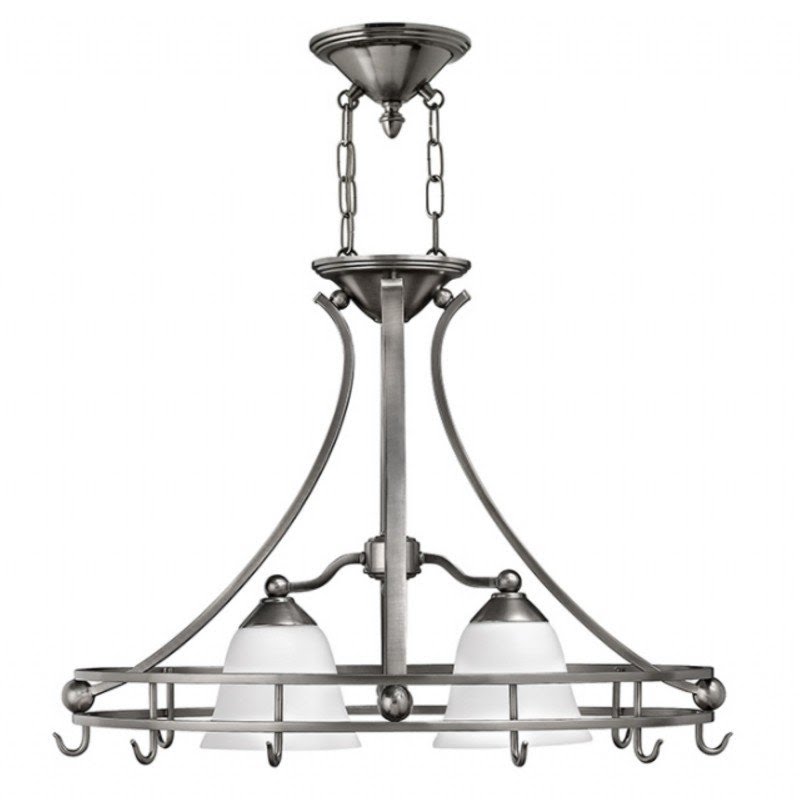 Lighted hanging pot rack
