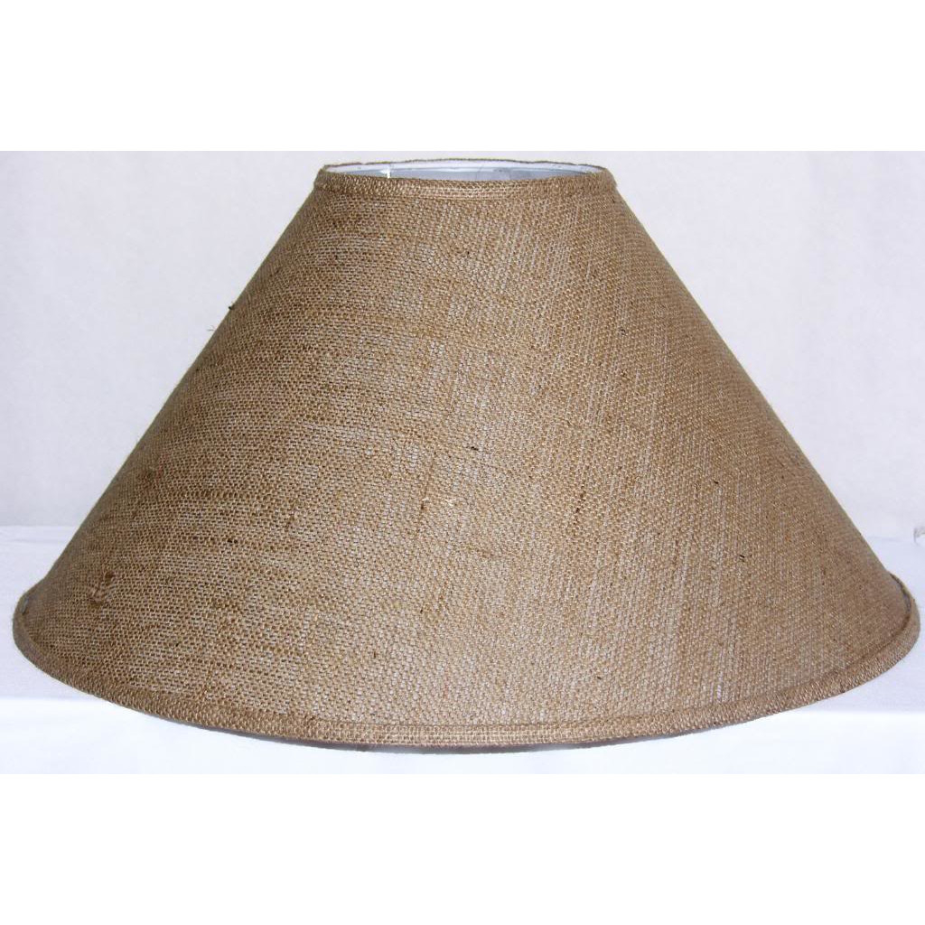 Medium brown burlap coolie lamp shade