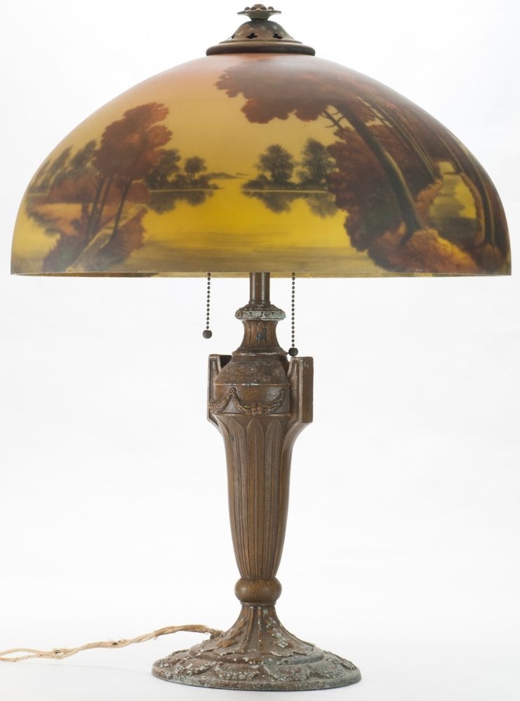Reverse painted lamp