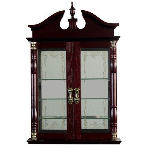 Wood wall curio cabinet