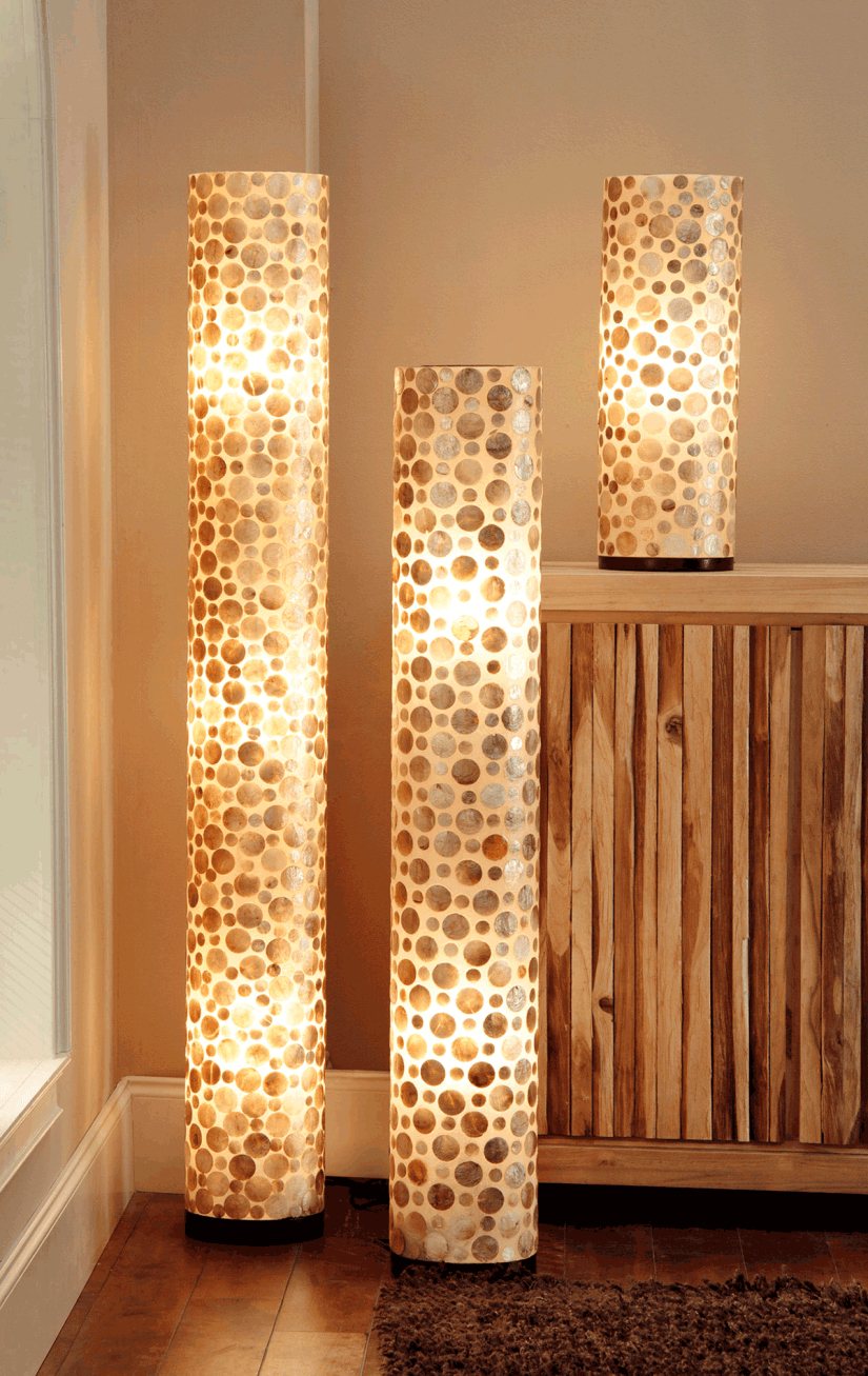 Capiz shell floor lamp 42