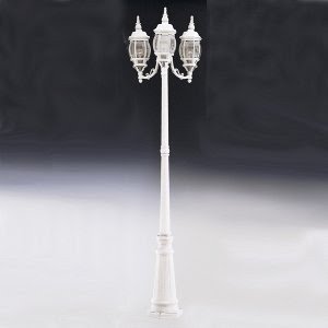 Designers Fountain 1923-WH Riviera Post Lanterns, White