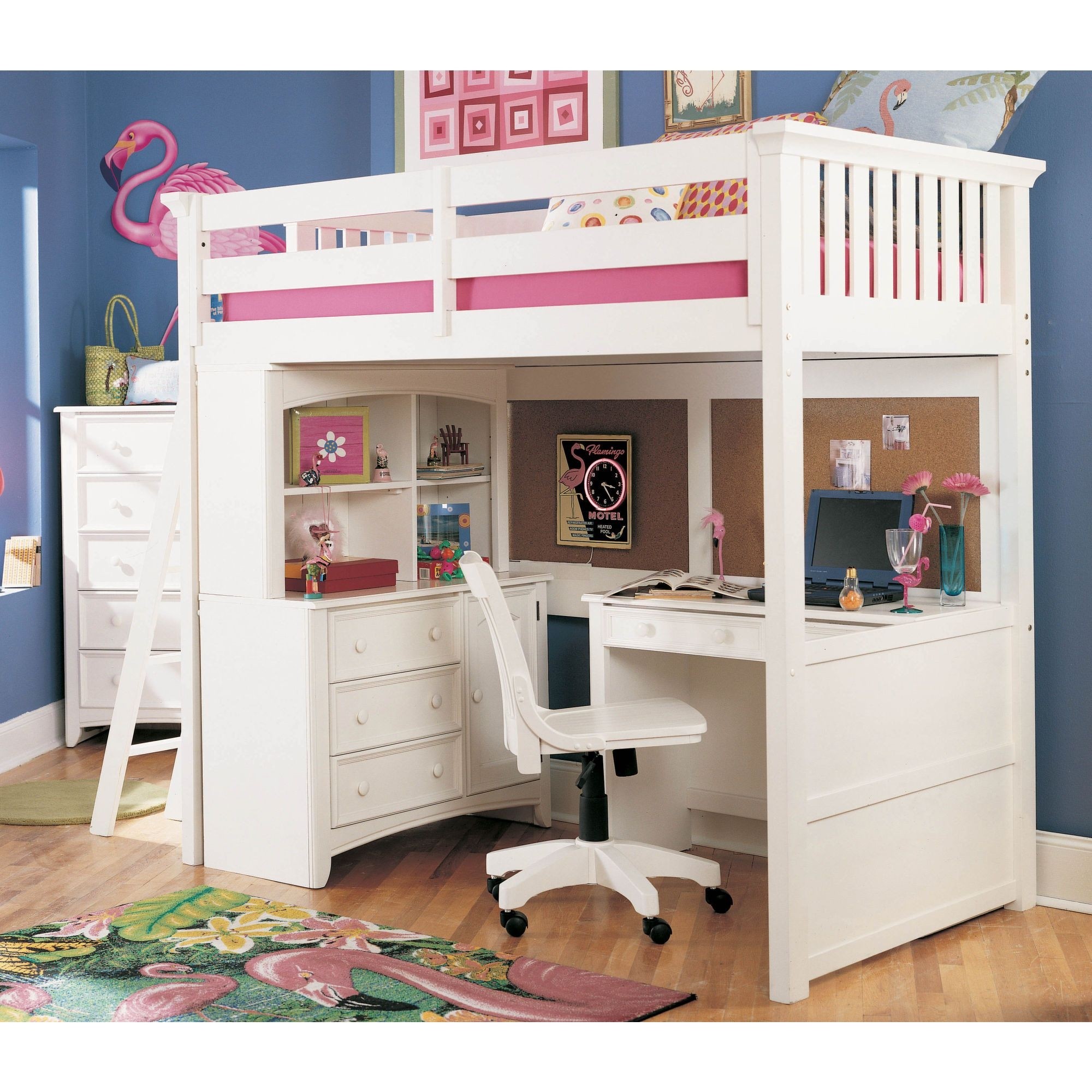 white christmas dresses Gabriel Espresso Loft Bed with Desk and Dresser in One / Custom Kids Furniture main image 0