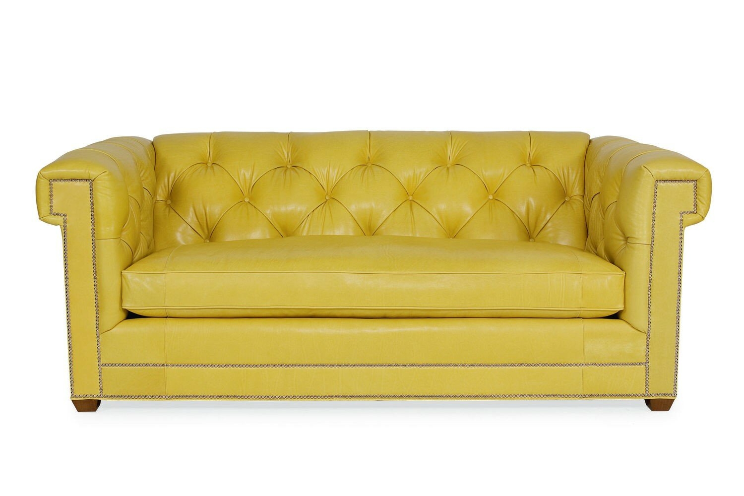 Yellow leather chairs