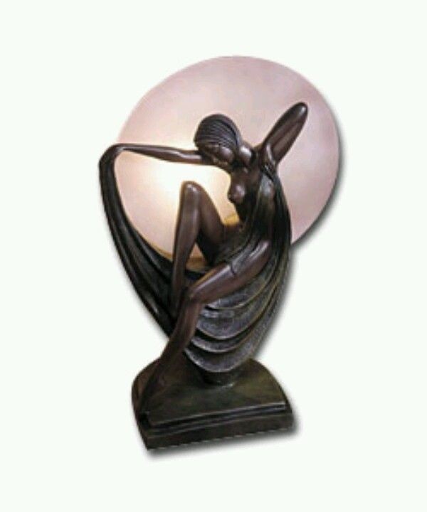 Art deco lady lamp 12