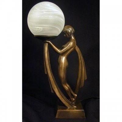 Art deco lady lamp 7