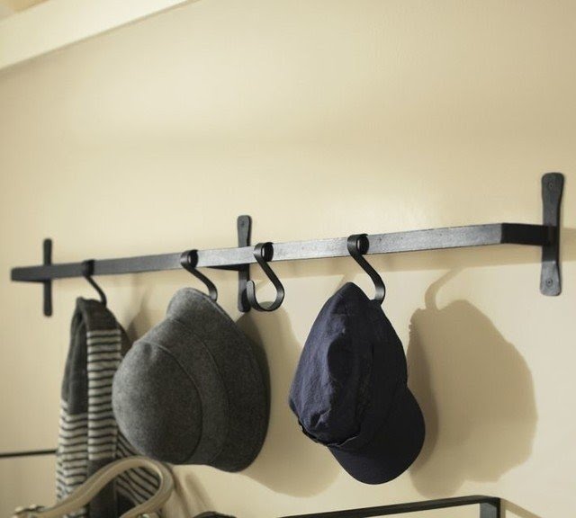 Blacksmith wall mount bar hooks