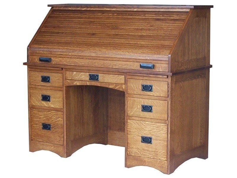 Field mission roll top desk closed