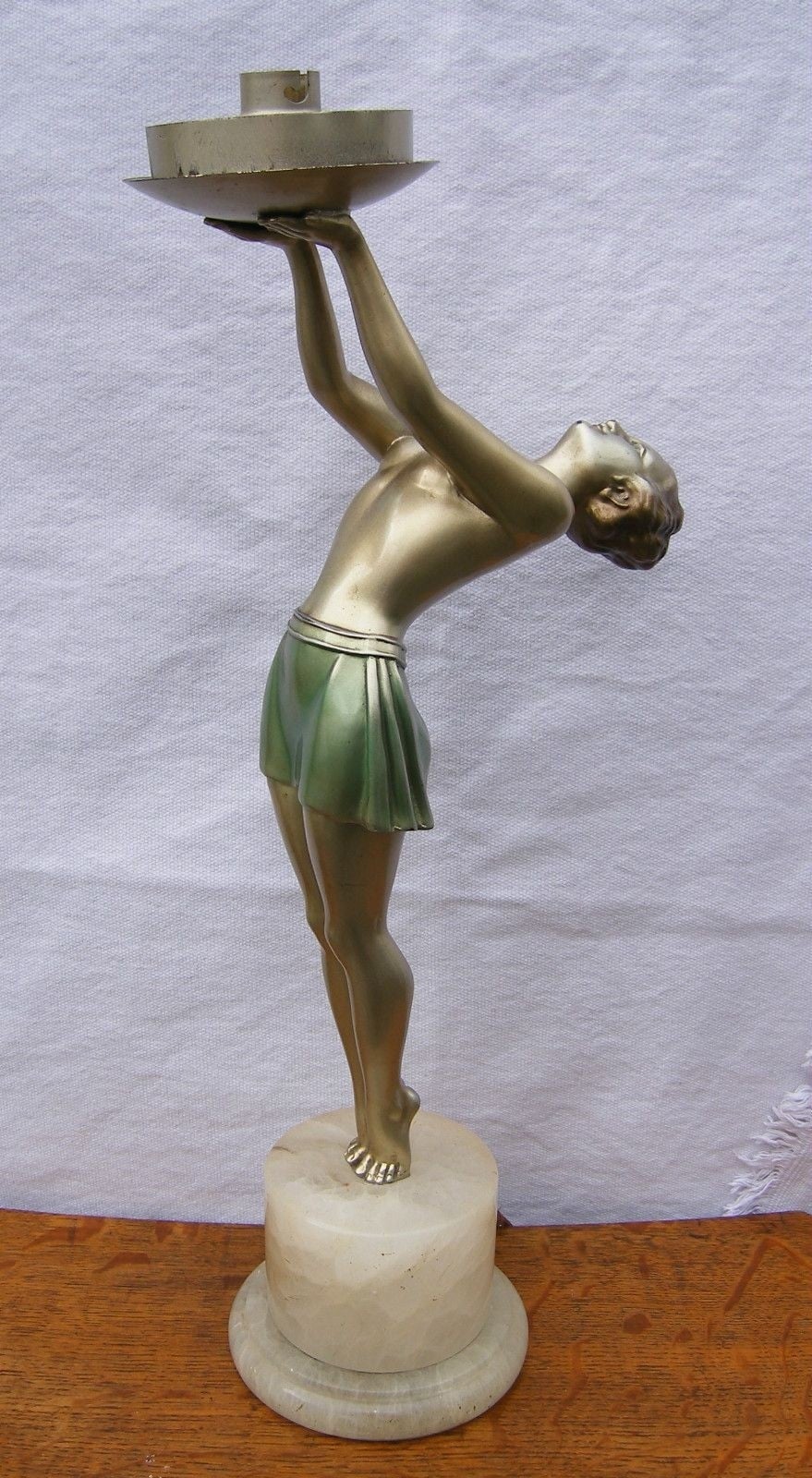 Large original art deco lady lamp by enrique molins balleste