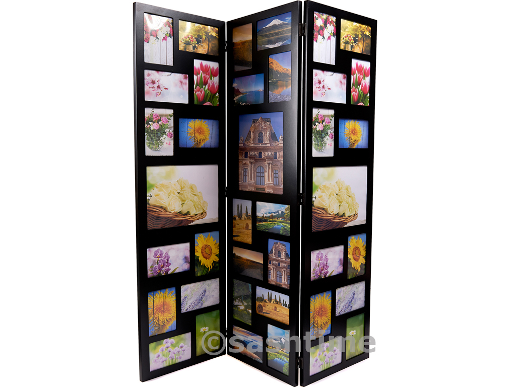 New 3 fold aperture photo picture frame holds 39 photographs