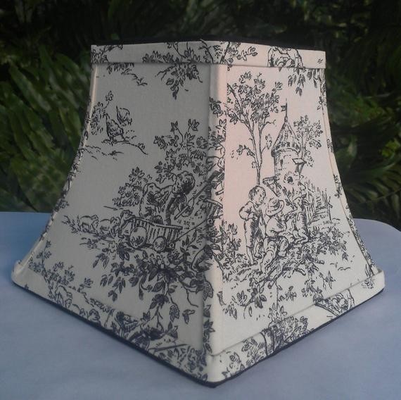 Toile lamp shade 19