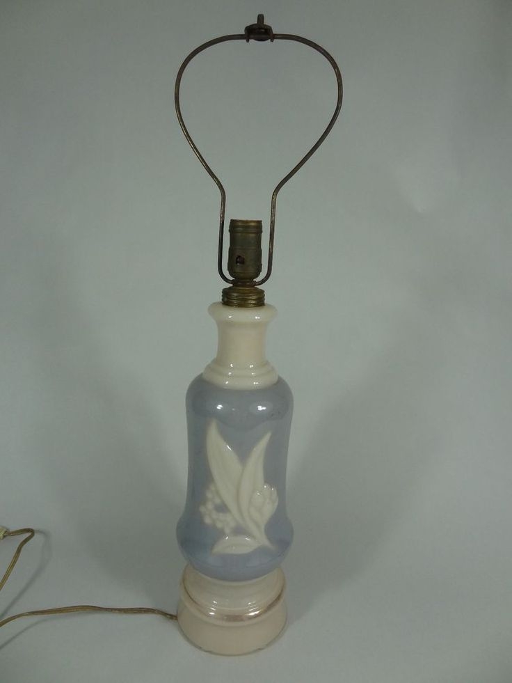 Aladdin Electric Alacite Lamp Lily Of The Valley Blue Aqua Accent