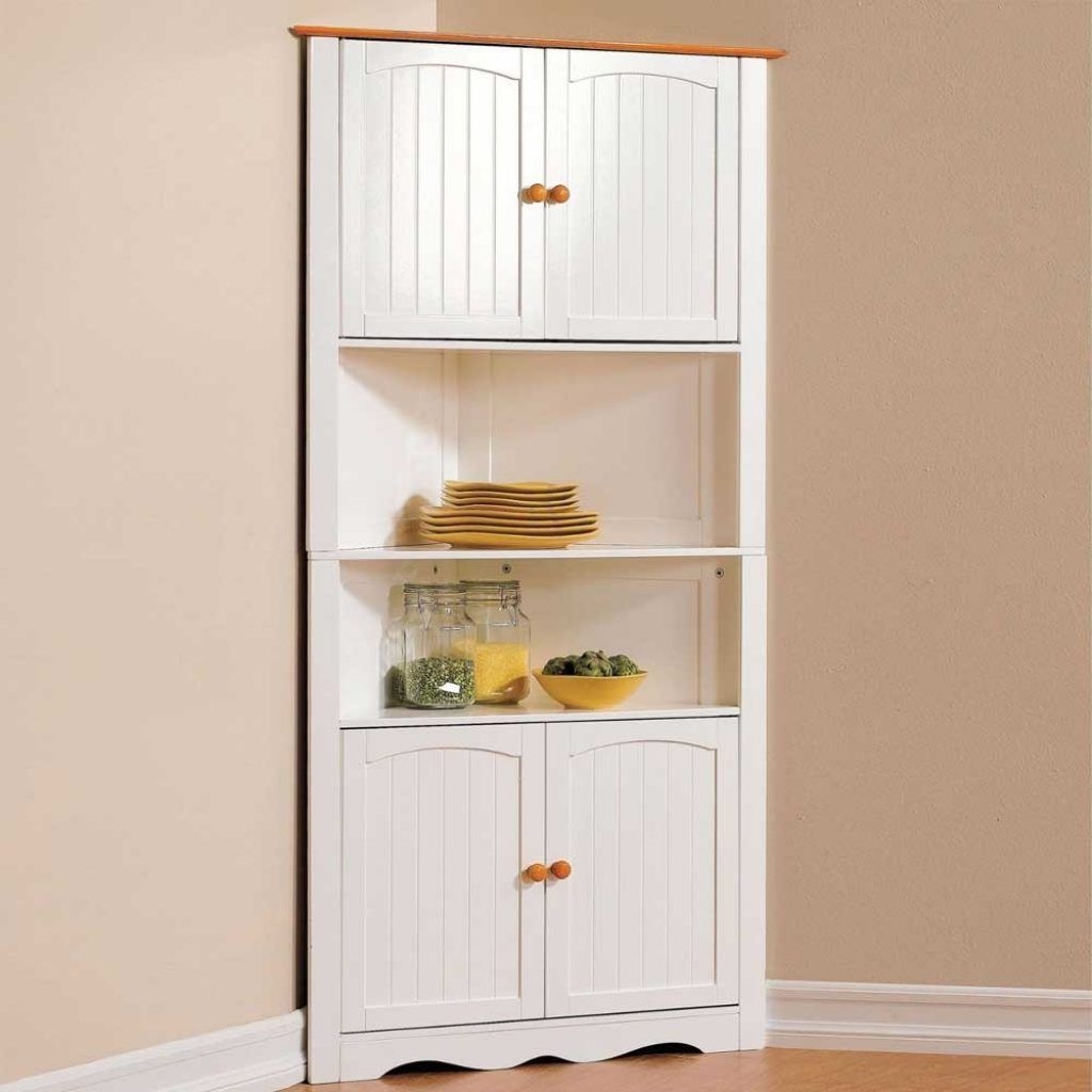 Brylanehome corner double door country kitchen cabinet