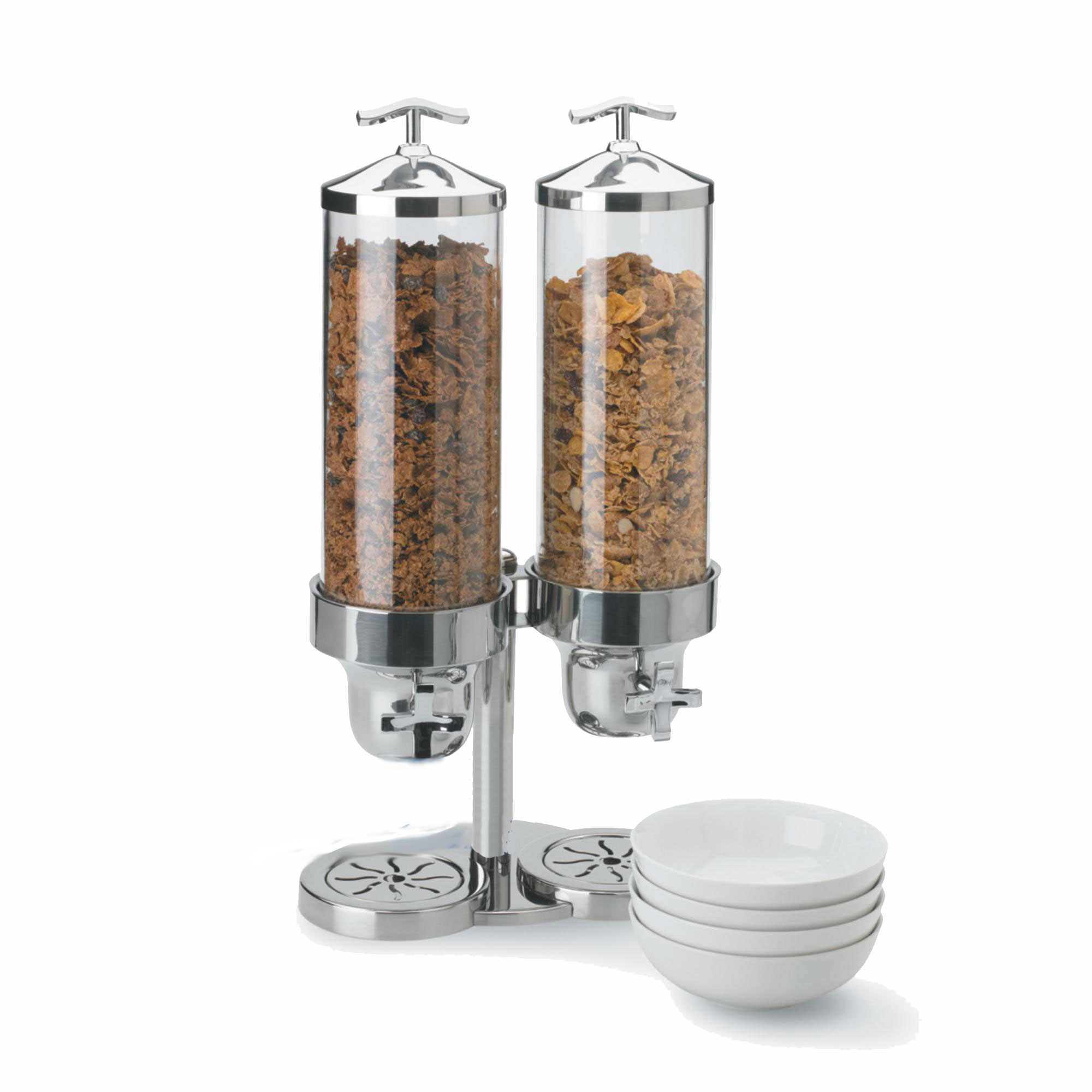 Cereal dispenser 4 quarts per dispenser heavy gauge stainless steel