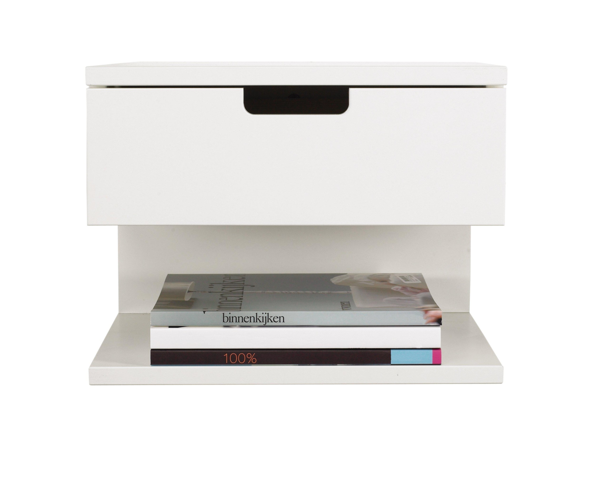 Floating shelves with drawer