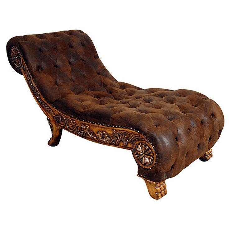 Leather chaise lounge chairs
