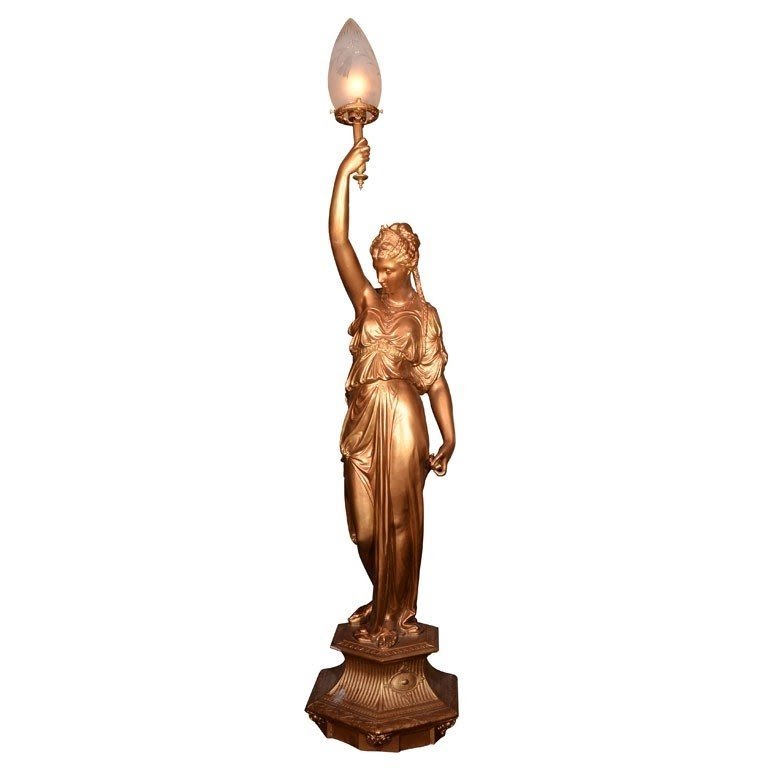 Newel post lamp