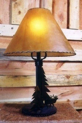 Rawhide lamp shade 17