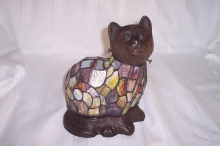 Tiffany style cat lamp 5