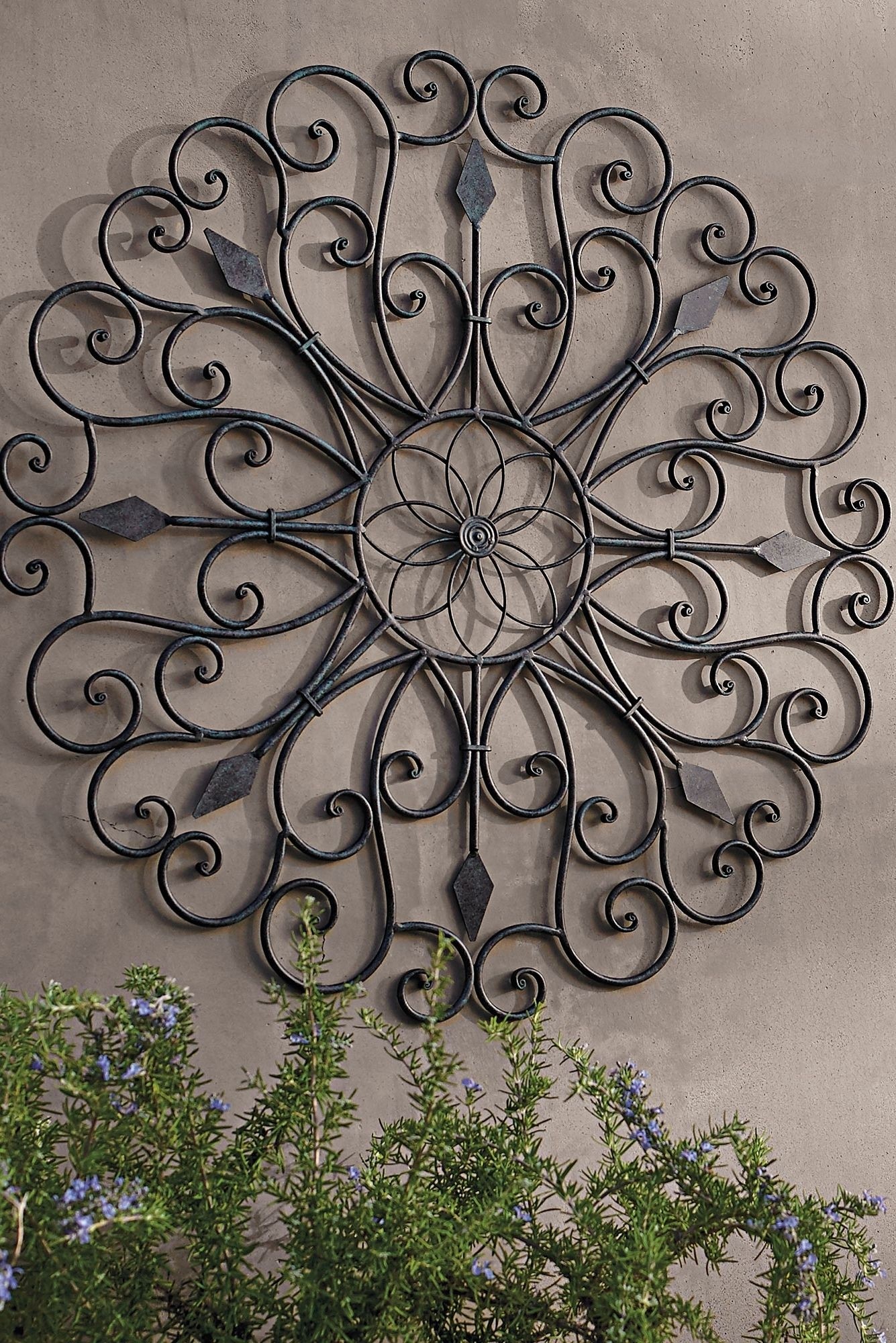 Decorative Ornate Iron Wall Art for Outdoor Spaces