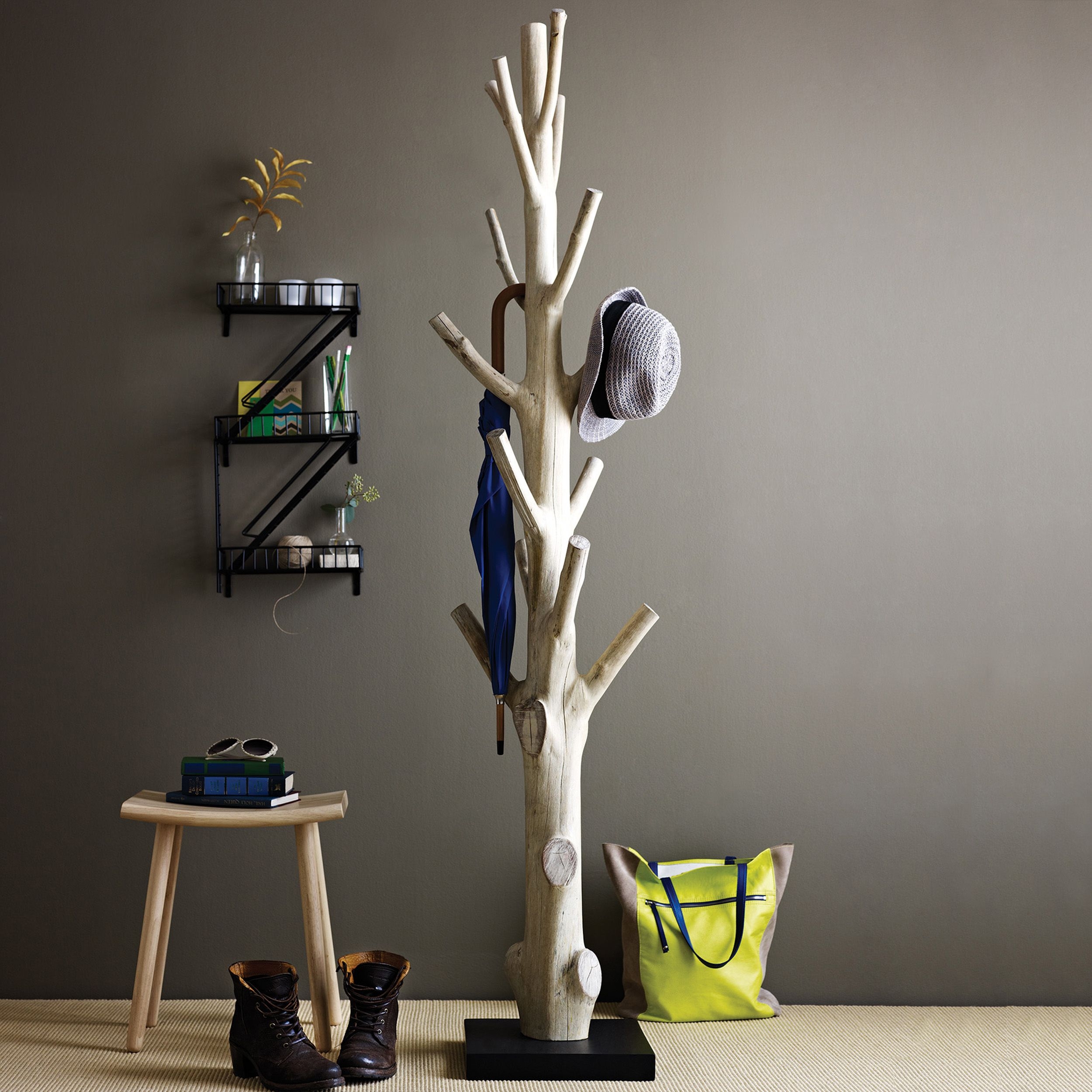 Flat pack minimalist coat racks