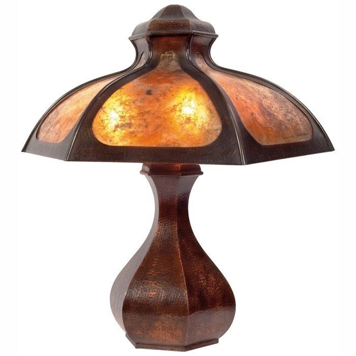 Hammered copper lamp 6