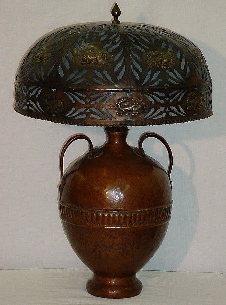 Hammered copper lamps 3