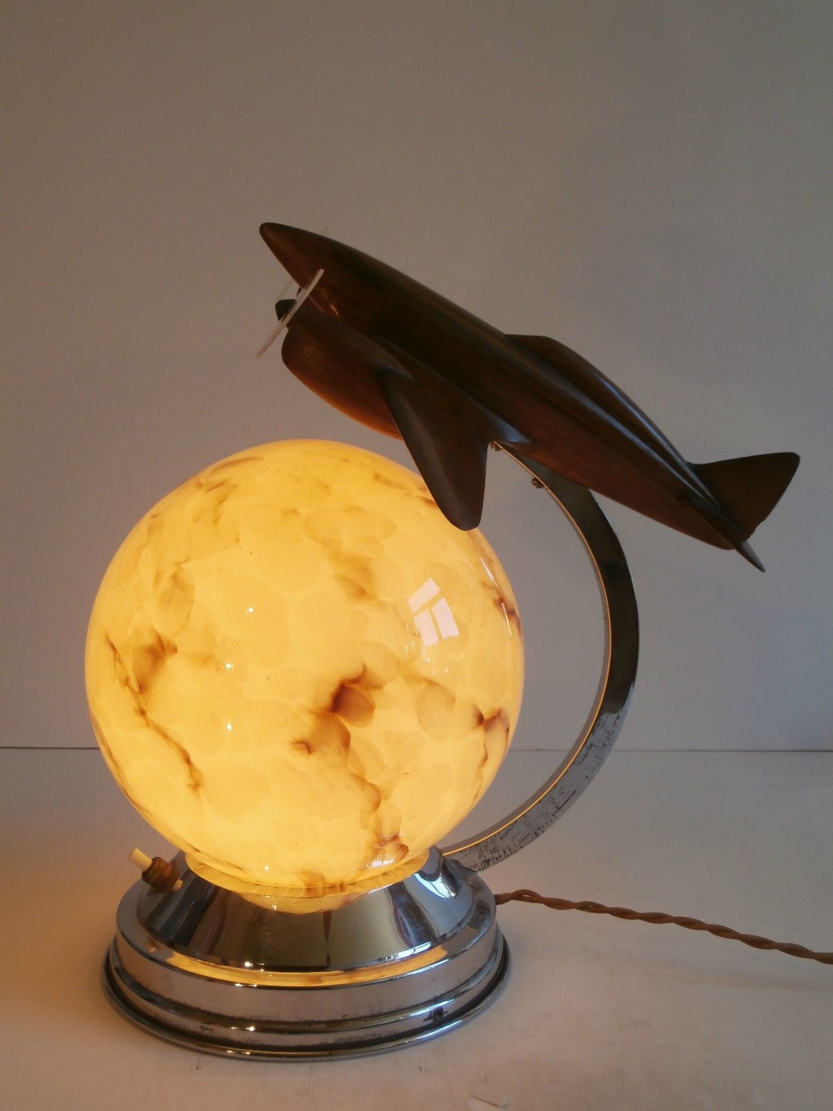 Art deco airplane lamp de havilland comet dh88