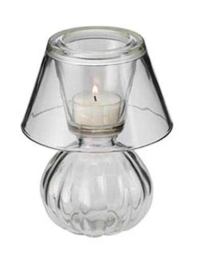 Biedermann & Sons Glass Tealight Lamp Candle Holder, Clear