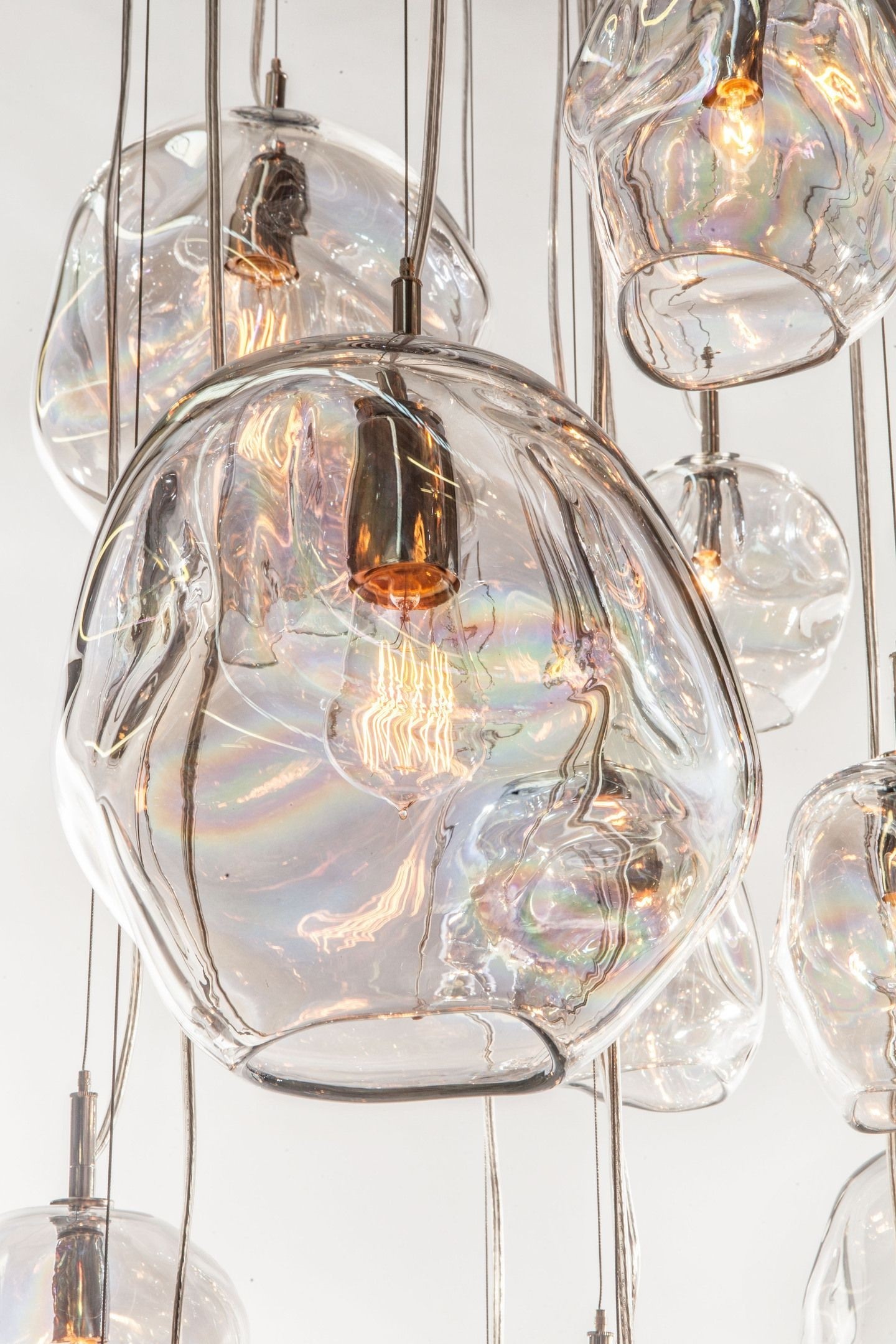 Glass kitchen pendant lights 1