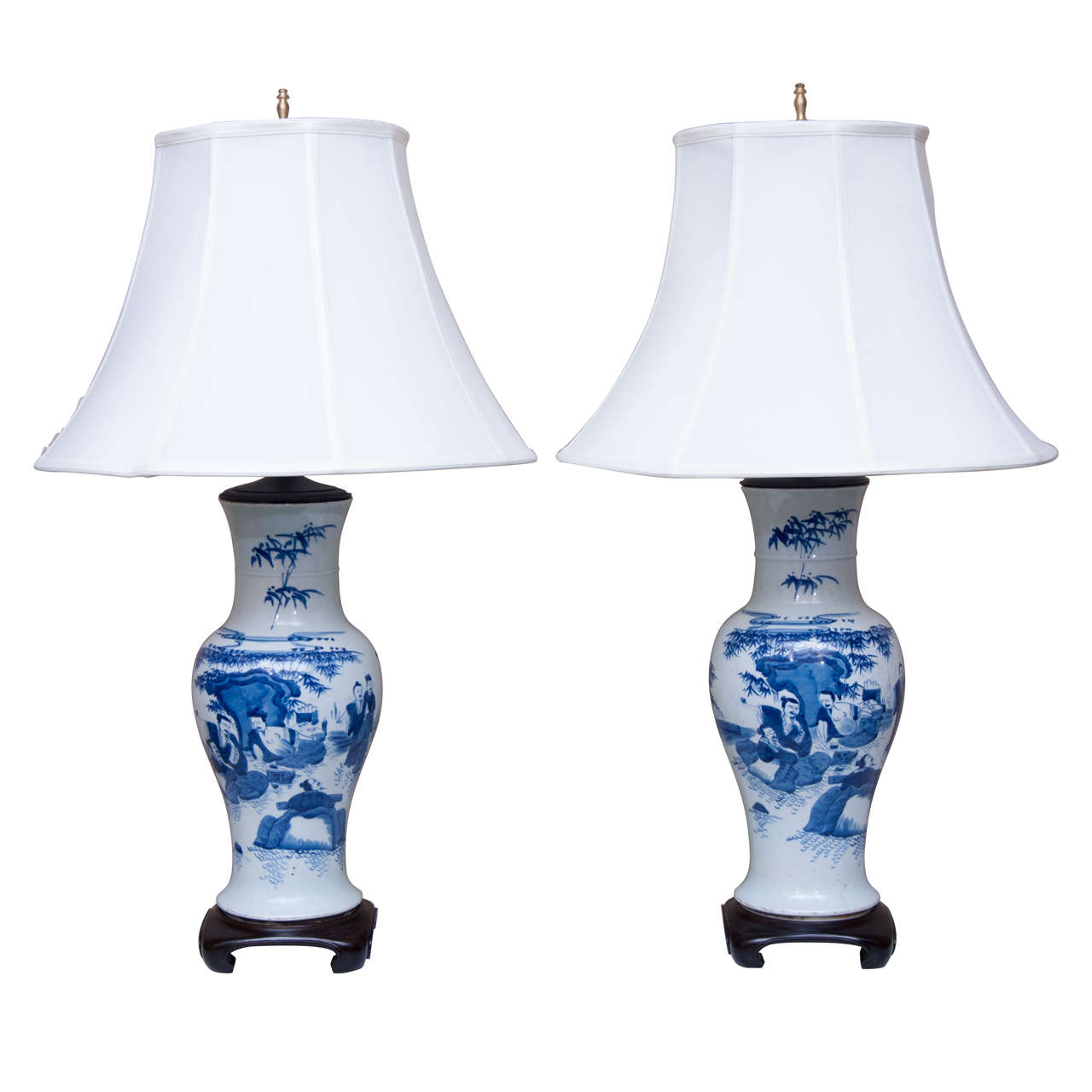Pair Of Chinese Porcelain Lamps