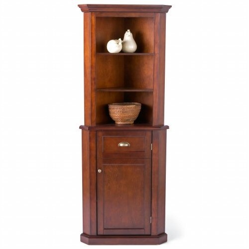 Small oak corner cabinet