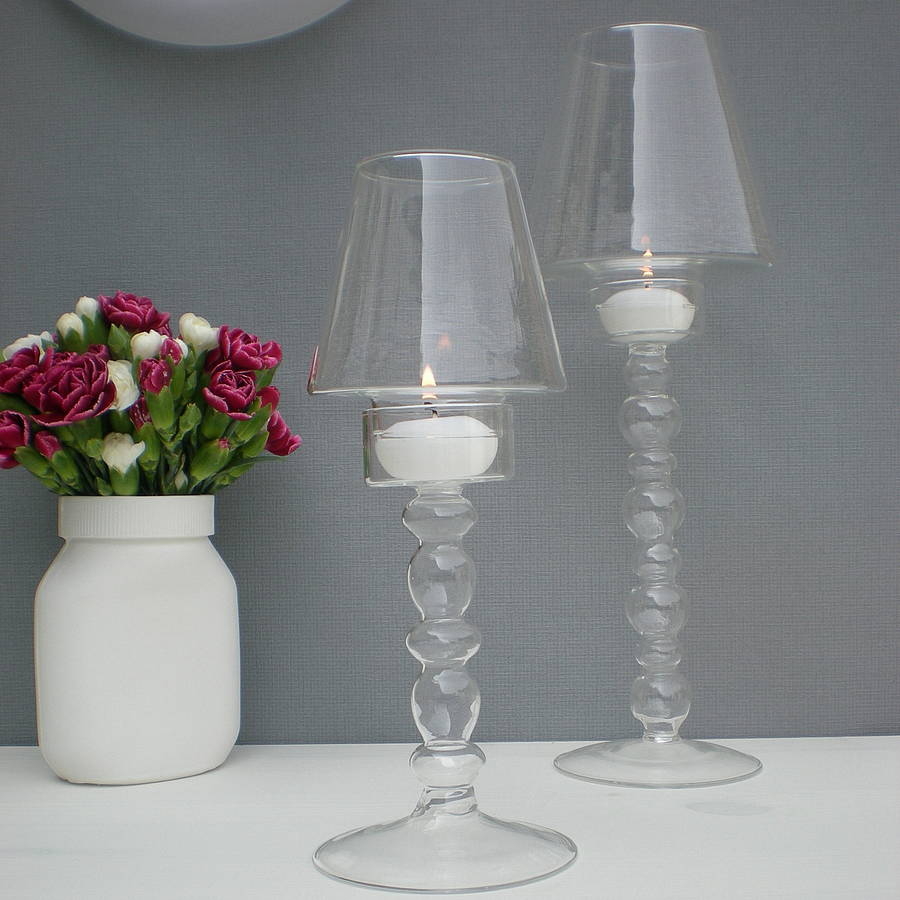 Tea light holder lamp with shade by henrys future