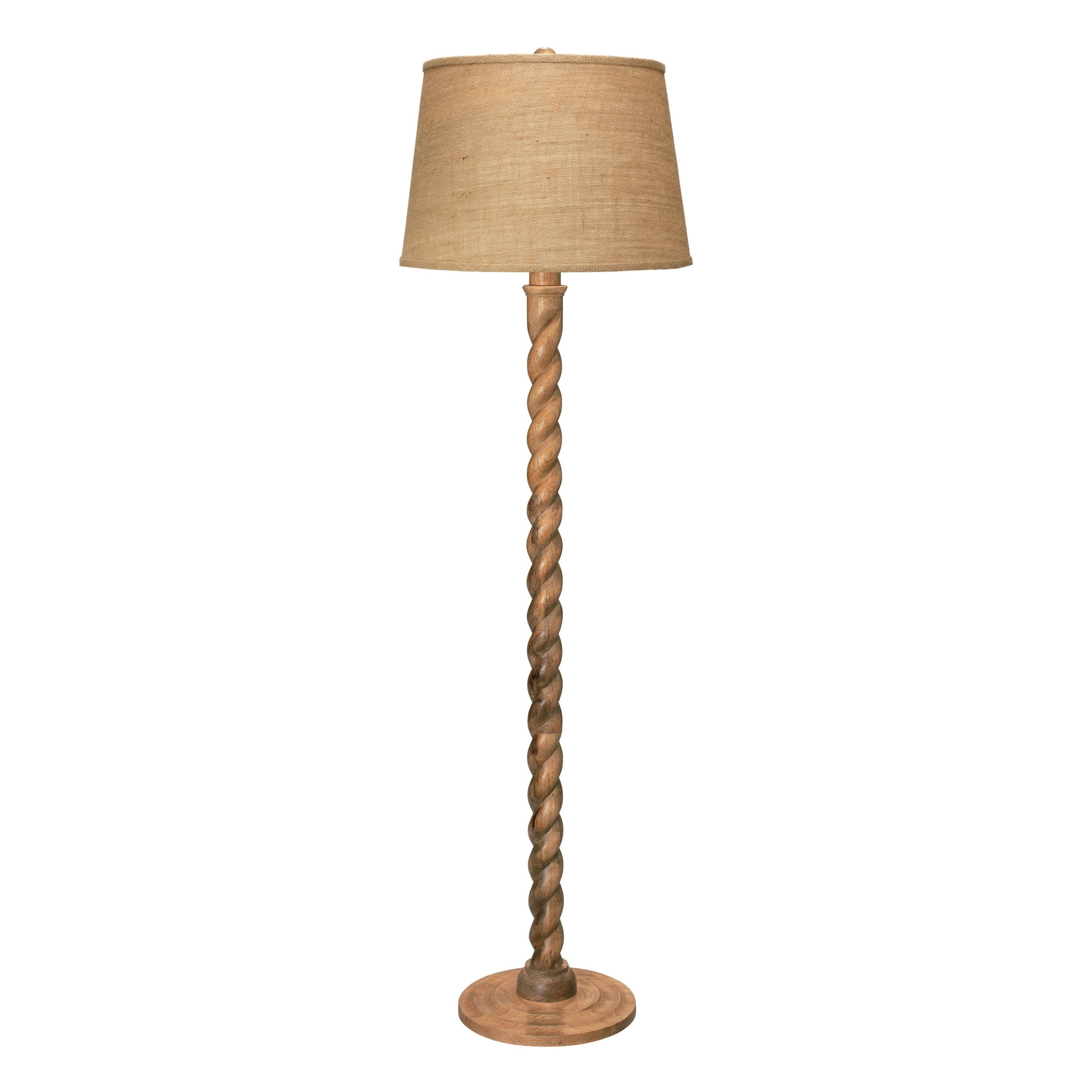 Wood twist floor lamp 9