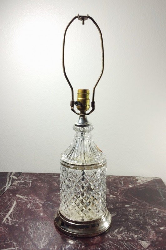 Antique crystal lamp