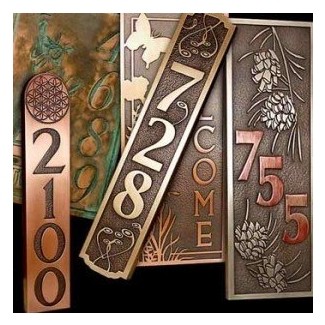 Vertical Address Plaques For House