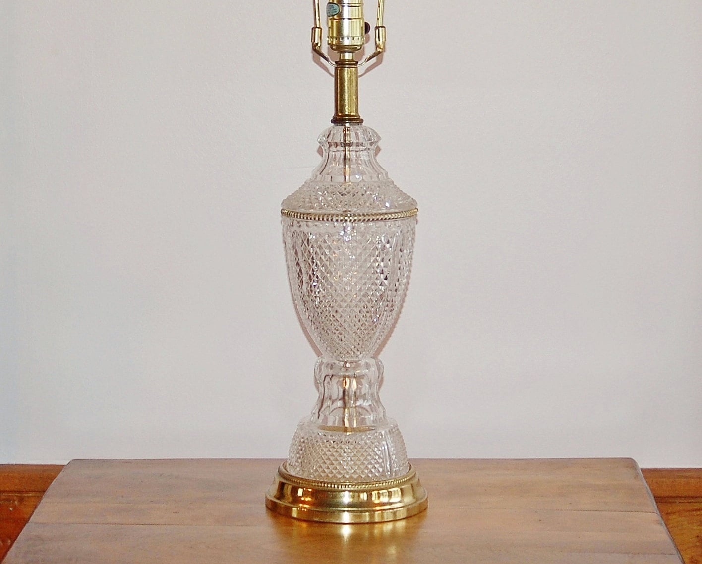 Lead crystal brass lamp tritschler