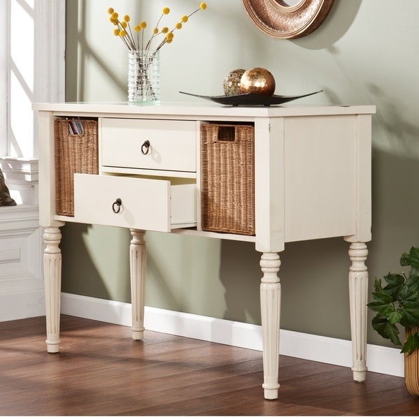 Storage console with baskets