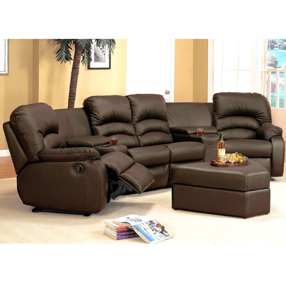 Curved reclining sofa