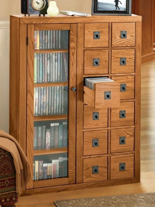 Wood cd storage