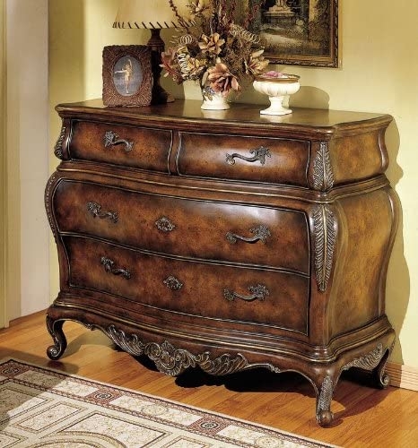 Cheap masterpiece 3 drawer bombe hall chest powell furniture