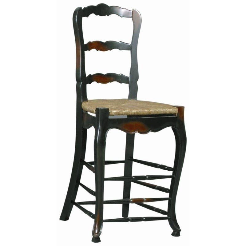 French country walnut bar stool