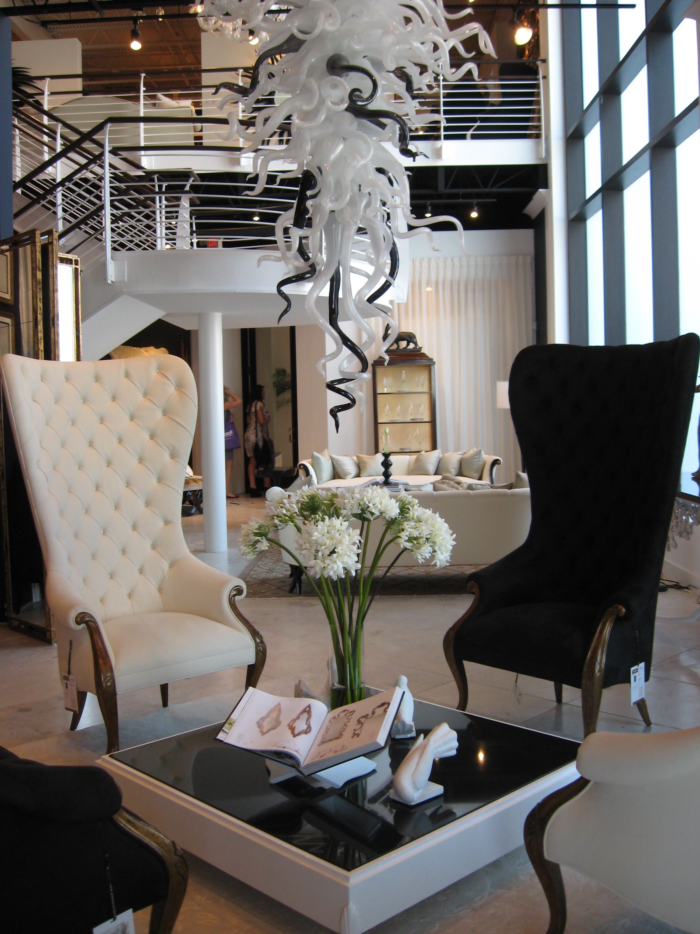 High wing back chairs