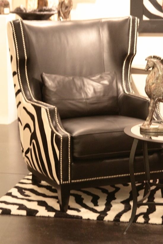 Pink zebra print chair
