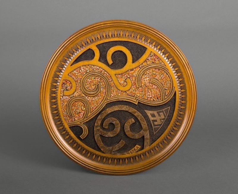 The product is decorated with art carving and mosaic made