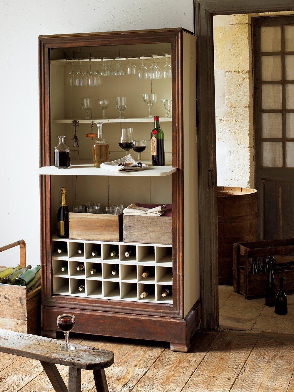 Home bar liquor cabinet