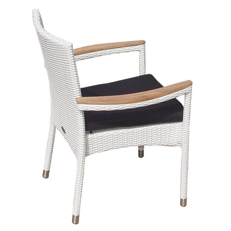 Wicker stacking arm chairs 6