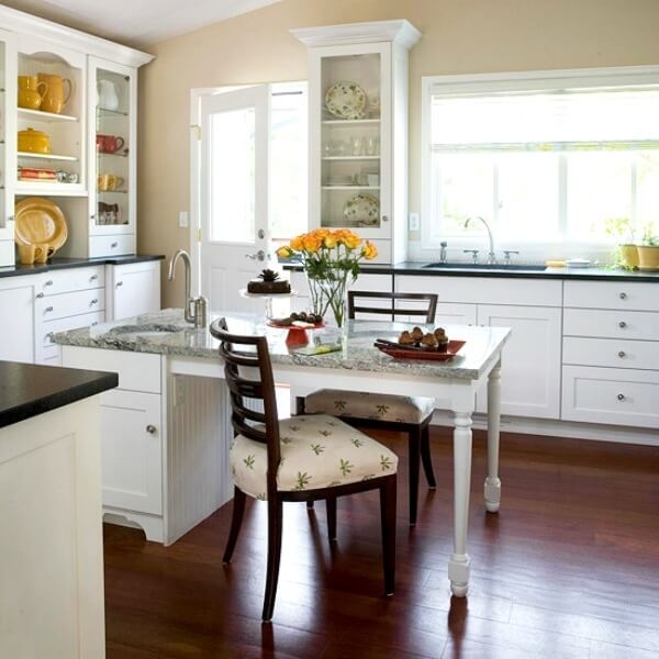 Antique white kitchen table