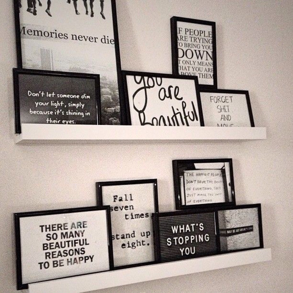 Photo display ledges